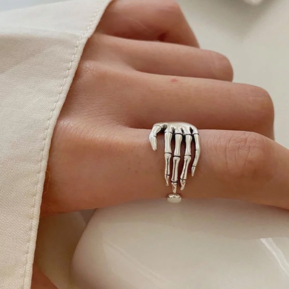 NEW 925 STERLING SILVER PUNK ADJUSTABLE RING, CUTE RING, SHINY RING. - Picture 3 of 5